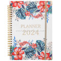 Personalized Monthly Academic Planner with Spiral Design